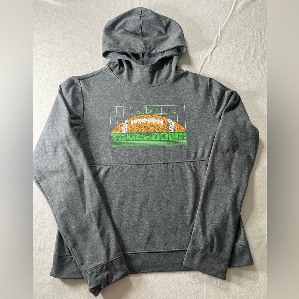 Tek Gear Gray Touchdown‎ Youth XL Football Hoodie